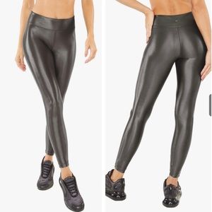 Koral Lustrous High Shine Disco Leggings Gunmetal Gray